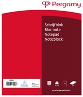 Pergamy schrijfblok, 60 g/m², ft A4, 100 vel, geruit 5 mm