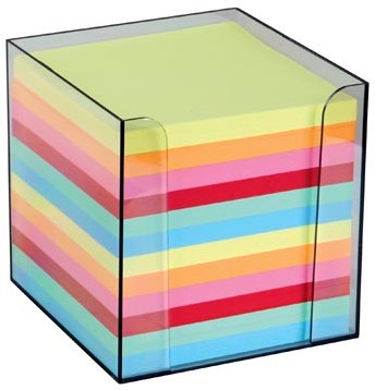 Gekleurde blaadjes memokubus