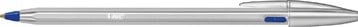 Bic balpen Cristal Re-new, zilveren lichaam, blauwe inkt, doos met 1 stuk en 2 navullingen-3