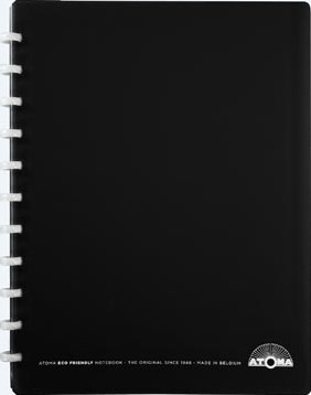 Schrift A4 Atoma Eco  + 120 bladzijden commercieel geruit met 6 tabbladen en 5 showtassen assorti