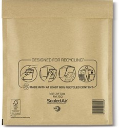 Mail Lite luchtkussenenveloppen goud E/2 220 x 260 mm doos van 100 stuks