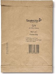 Mail Lite Padded Bag enveloppen bruin G/4 238 x 336 mm doos van 50 stuks