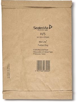 Mail Lite Padded Bag enveloppen bruin H/5 264 x 374 mm doos van 50 stuks