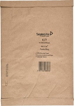 Mail Lite Padde Bag enveloppen bruin K/7 363 x 476 mm doos van 50 stuks