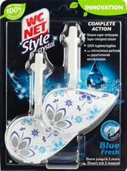 WC NET Style toiletblokje Blue Fresh pak van 2 stuks