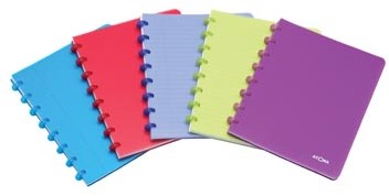 Notitieboek A5 Geruit Geassorteerde Kleuren Atoma Trendy 144 Bladzijden
