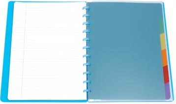 Atoma Toebehoren voor schrien set van 6 tabbladen uit PP in grijs-wit-2