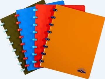 Notitieboek A5 commercieel geruit geassorteerde kleuren Atoma Nature schrift