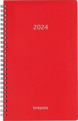 Dagagenda 2025 Brepols agenda Breform Polyprop 6-talig rood