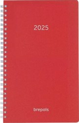 Dagagenda 2025 Brepols agenda Breform Polyprop 6-talig rood