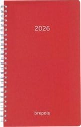 Dagagenda 2025 Brepols agenda Breform Polyprop 6-talig rood