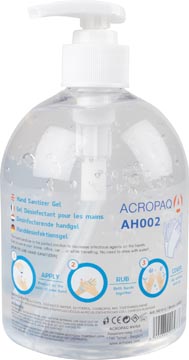 Desinfecterende handgel, fles van 500 ml-2