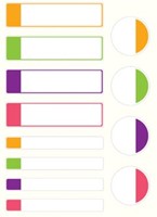 Avery Family gelamineerde etiketten etui met 24 etiketten geassorteerde formaten en fluo kleuren-2