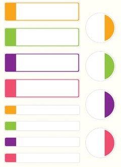 Avery Family gelamineerde etiketten etui met 24 etiketten geassorteerde formaten en fluo kleuren-2
