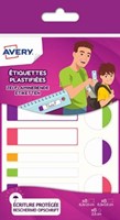 Avery Family gelamineerde etiketten etui met 24 etiketten geassorteerde formaten en fluo kleuren