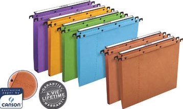 L'Oblique hangmappen voor laden AZO tussenafstand 380 mm bodem 30 mm oranje