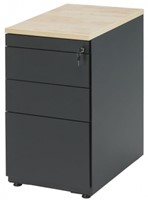Ladeblok bureau met 3 laden en hangmappenlade
