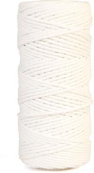 Bouhon macramétouw 200 g ca.130 m dikte: 2 mm wit