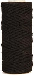 Bouhon macramétouw 200 g  ca.130 m dikte: 2 mm zwart