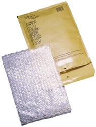 Luchtkussen enveloppen A5 180 x 265 mm bruin met plakstrip ds/100 stuks