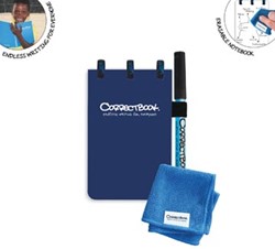 Correctbook Pocket: uitwisbaar / herbruikbaar notitieboek, blauw