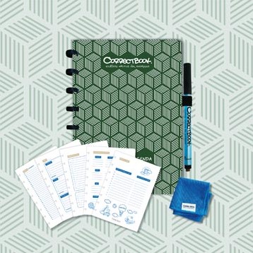 Correctbook Endless Agenda A5 uitwisbaar / herbruikbaar Forest Green (donkergroen)-2