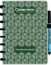 Correctbook Endless Agenda A5 uitwisbaar / herbruikbaar Forest Green (donkergroen)