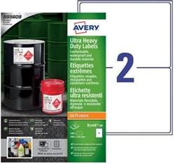 Avery ultra resistente etiketten 200 x 144 mm (b x h) doos van 100 etiketten