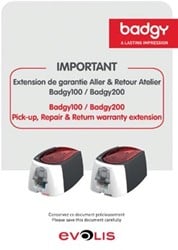 Badgy garantie uitbreiding voor badgy printers 1 jaar
