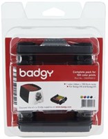 Pakket 1 x kleurenlint & 100 blanco kaarten 0,76 mm voo r Badgy 100 of Badgy 200-2