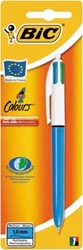 Bic balpen 4-kleuren medium punt op blister