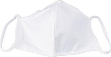Wasbaar mondmasker, uni wit, maat: kinderen, pak van 5 stuks