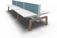 Bench-bureau-6 werkplekken