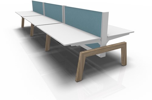 Bench-bureau-6 werkplekken
