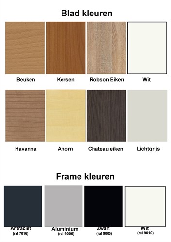 Blad en Frame kleuren bureau Quad4
