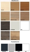 Blad en frame kleuren zit sta bureau