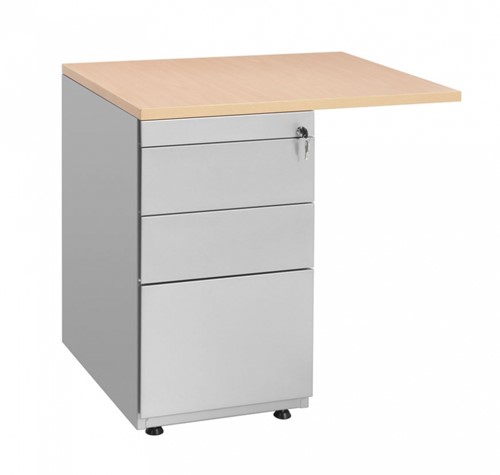 Bureauladeblok voor hangmappen met topblad aanbouwtafel