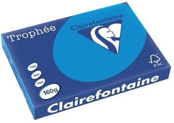 Gekleurd papier A3 160 gram caribien blauw