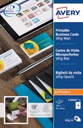 Avery visitekaartjes dubbelgevouwen 185 gram