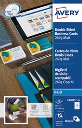 Avery visitekaartjes voor inkjet Quick&Clean mat 260 gram
