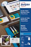 Avery visitekaartjes voor inkjet Quick&Clean glanzend 250 gram