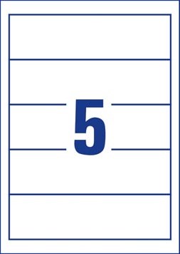 Zweck Printbare insteekkaarten voor ordnerrug ft 5,4 x 19 cm, rug van 8 cm, 125 stuks-2