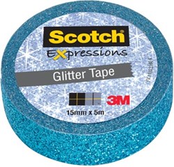 Scotch Expressions glitter tape 15 mm x 5 m blauw