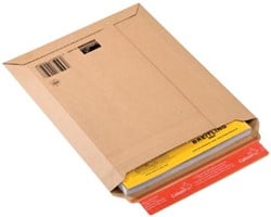 Boekverpakking kartonnen envelop Colompac 21,5 x 30 x 5 cm wit pk/20