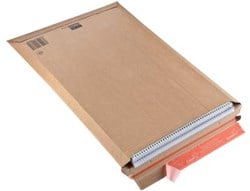 Boekverpakking kartonnen envelop Colompac 34 x 50 x 5 cm wit pk/20