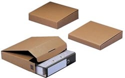 Wikkelverpakking voor smalle ordner 32,5 x 28,8 x 5 cm bruin pk/20