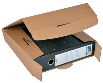Wikkelverpakking voor brede ordner 32,2 x 28,8 x 8 cm bruin pk/20