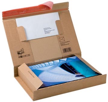 Boekverpakking Colompac 30 x 21,2 x 4,3 cm met pocket voor envelop pk/20