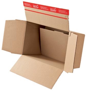 Kartonnen dozen met automatische bodem Colompac 44,5 x 31,5 x 18 -30 cm bruin pk/10-2