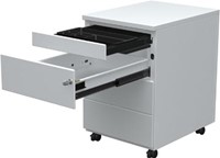Mobiele ladenblok 3 laden + pennenlade wit-2
